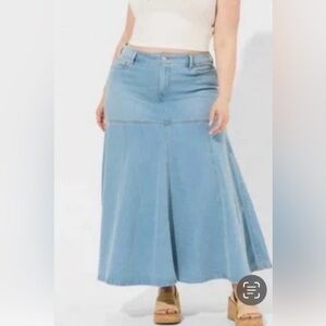 Torrid Light Blue Denim Skirt
